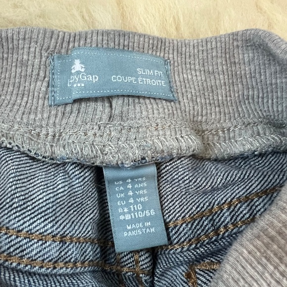 GAP Kids Slim Fit Sweat Waist Band Jeans Distressed 4T - Picture 3 of 5